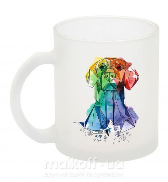 Чашка стеклянная Лабрадор цветной Фроузен фото