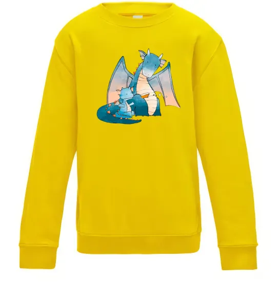 Детский Свитшот Dragon Family Солнечно желтый фото