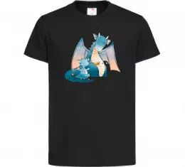 Детская футболка Dragon Family Черный фото