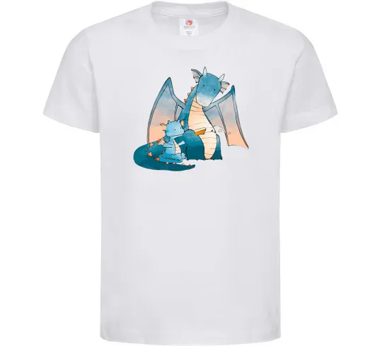 Дитяча футболка Dragon Family Білий фото