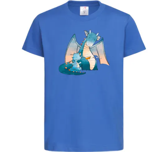 Дитяча футболка Dragon Family Яскраво-синій фото