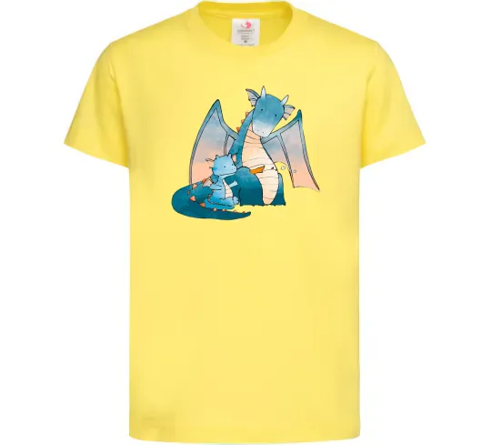 Дитяча футболка Dragon Family Лимонний фото