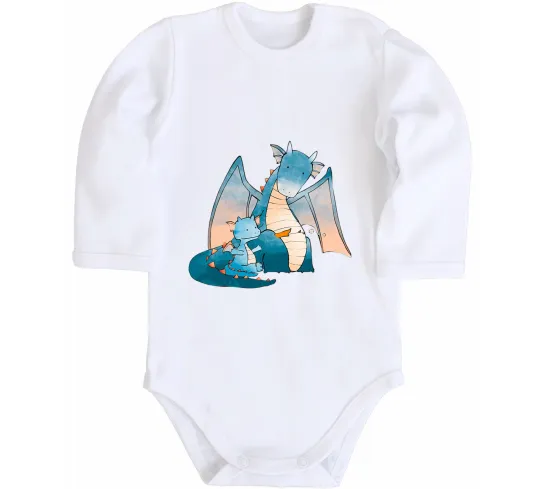 Детский боди Dragon Family Белый фото