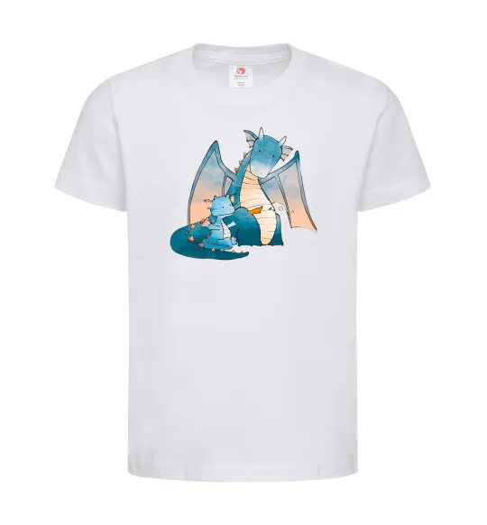 Дитяча футболка Dragon Family Білий фото