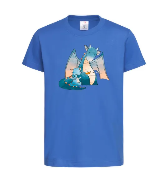 Дитяча футболка Dragon Family Яскраво-синій фото