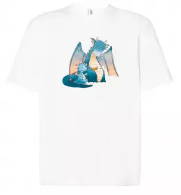 Футболка Оверсайз Dragon Family Белый фото