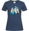Жіноча футболка Dragon Family Темно-синій фото