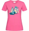Жіноча футболка Dragon Family Яскраво-рожевий фото