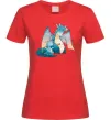 Жіноча футболка Dragon Family Червоний фото