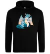 Женская толстовка (худи) Dragon Family Черный фото