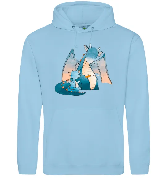 Жіноча толстовка (худі) Dragon Family Блакитний фото