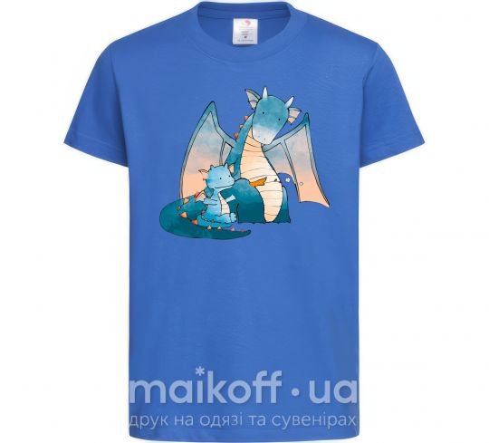 Детская футболка Dragon Family Ярко-синий фото