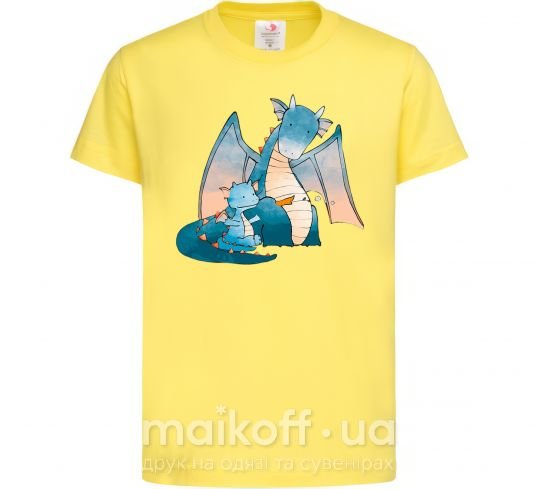 Детская футболка Dragon Family Лимонный фото