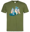 Мужская футболка Dragon Family Оливковый фото