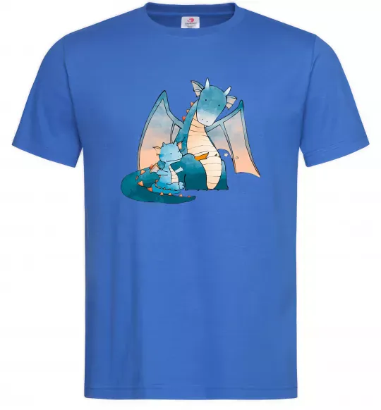 Мужская футболка Dragon Family Ярко-синий фото
