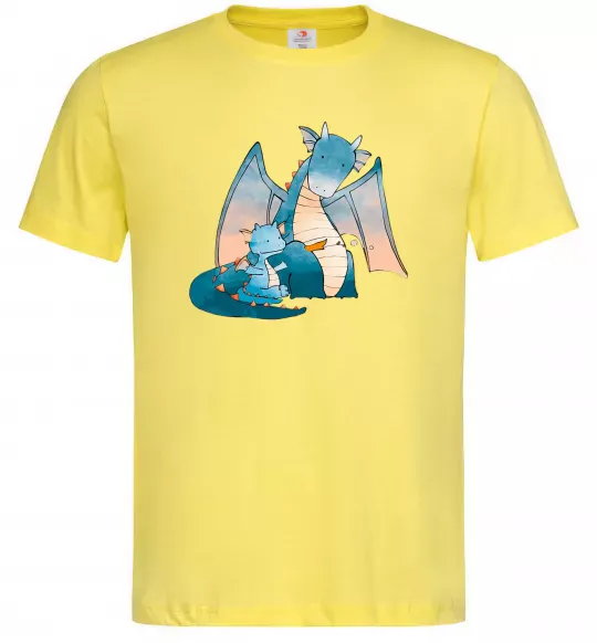 Мужская футболка Dragon Family Лимонный фото