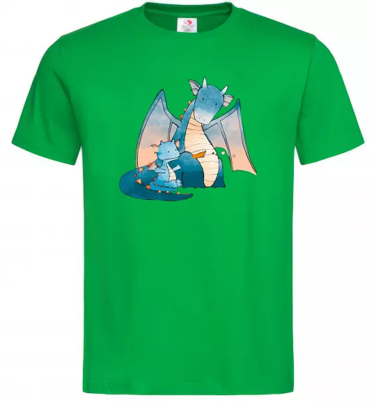 Мужская футболка Dragon Family Зеленый фото