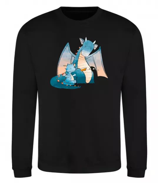 Світшот Dragon Family Чорний фото