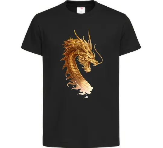 Детская футболка Golden Dragon Черный фото