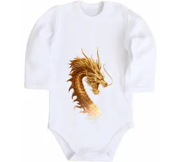 Детский боди Dragon Family Белый фото