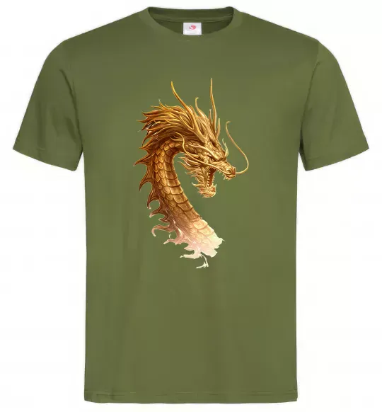 Мужская футболка Golden Dragon Оливковый фото
