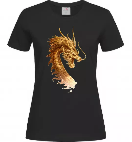 Жіноча футболка Golden Dragon Чорний фото