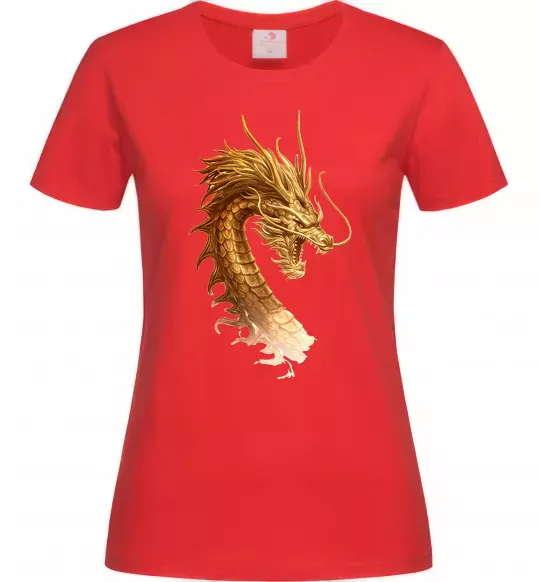 Жіноча футболка Golden Dragon Червоний фото