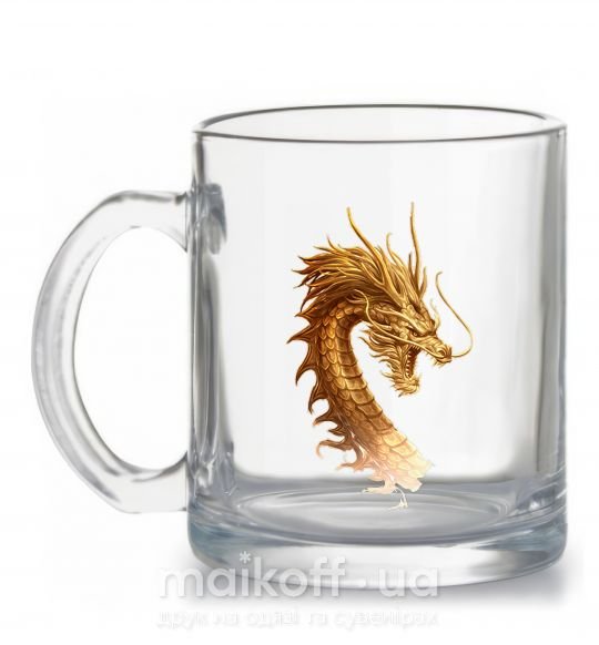 Чашка стеклянная Golden Dragon Прозрачный фото