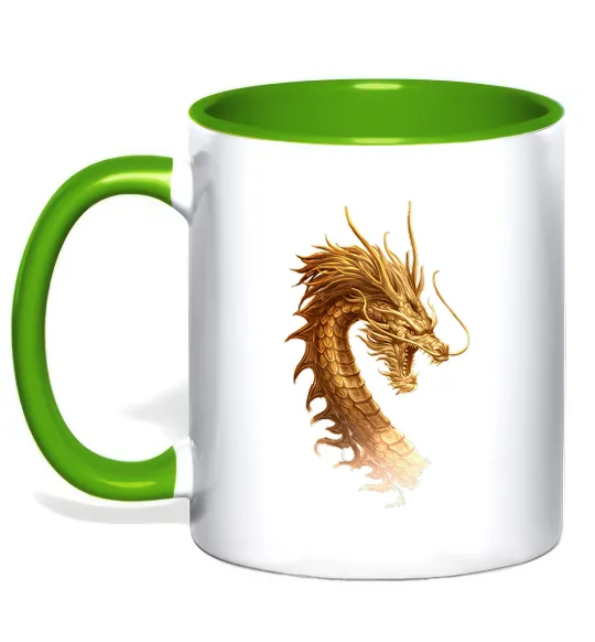 Чашка с цветной ручкой Golden Dragon Лаймовый фото