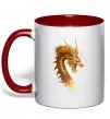 Чашка с цветной ручкой Golden Dragon Красный фото