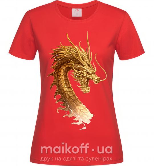 Жіноча футболка Golden Dragon Червоний фото