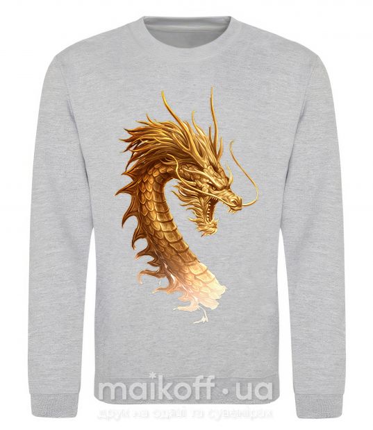 Свитшот Golden Dragon Серый меланж фото
