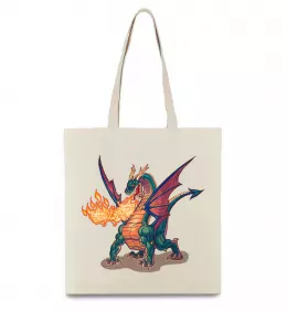 Эко-сумка Fire Dragon Бежевый фото