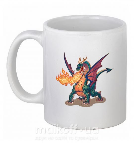 Чашка керамическая Fire Dragon Белый фото