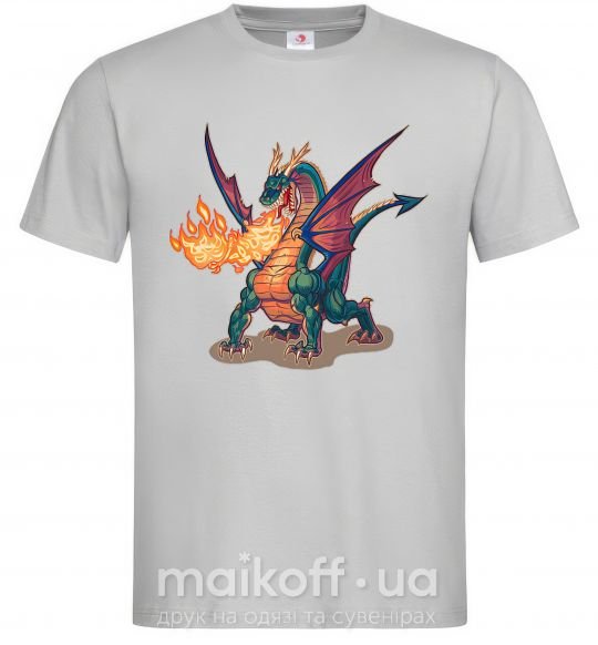 Мужская футболка Fire Dragon Серый фото