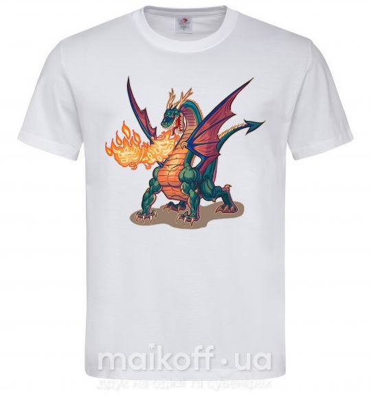 Мужская футболка Fire Dragon Белый фото