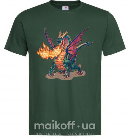 Мужская футболка Fire Dragon Темно-зеленый фото