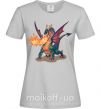 Жіноча футболка Fire Dragon Сірий фото