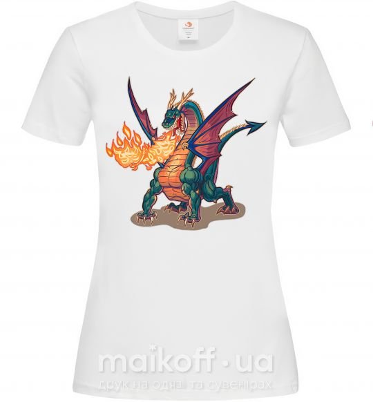 Женская футболка Fire Dragon Белый фото