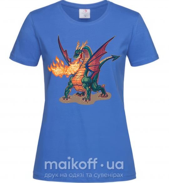 Женская футболка Fire Dragon Ярко-синий фото