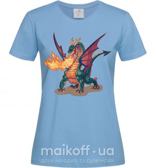 Жіноча футболка Fire Dragon Блакитний фото