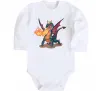 Детский боди Fire Dragon Белый фото