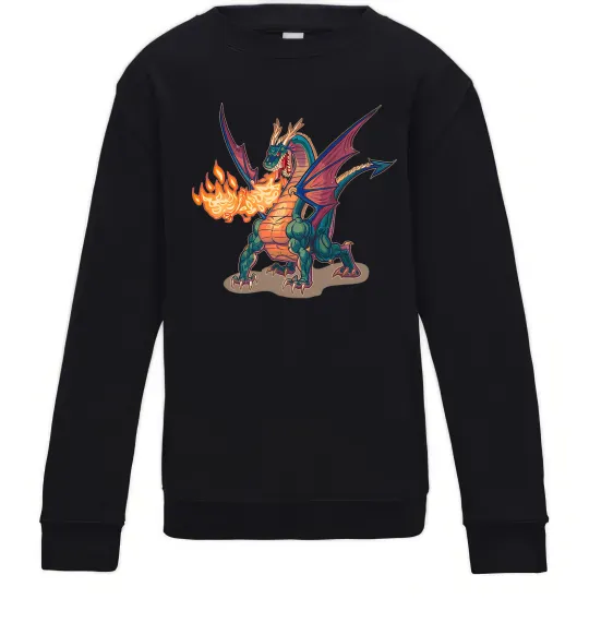 Детский Свитшот Fire Dragon Черный фото