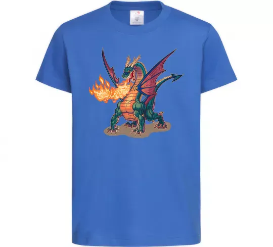 Детская футболка Fire Dragon Ярко-синий фото