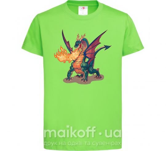 Детская футболка Fire Dragon Лаймовый фото