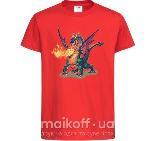 Дитяча футболка Fire Dragon Червоний фото