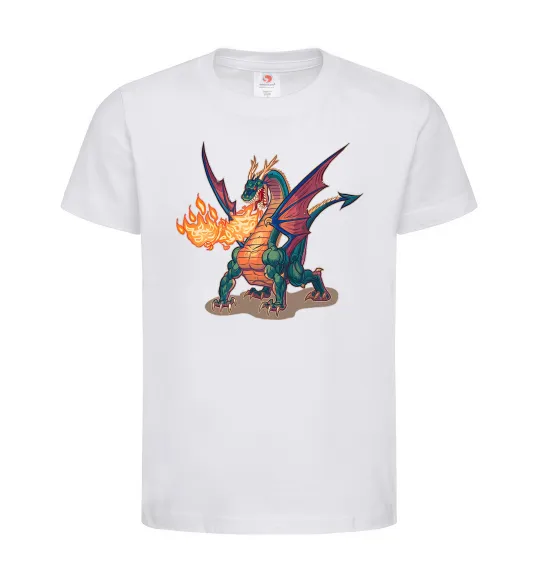 Детская футболка Fire Dragon Белый фото