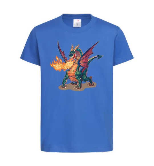 Детская футболка Fire Dragon Ярко-синий фото
