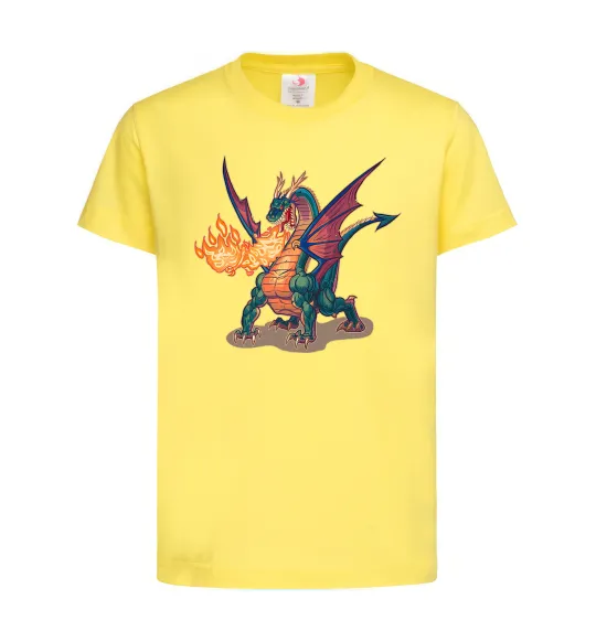 Детская футболка Fire Dragon Лимонный фото