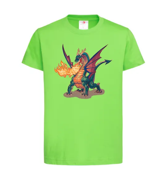 Детская футболка Fire Dragon Лаймовый фото